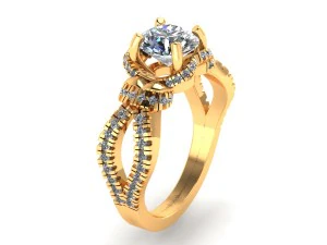 love pave set wedding ring 3D Print Model