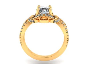 love pave set wedding ring 3D Print Model