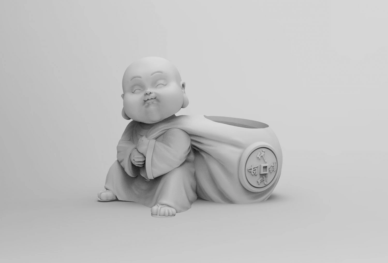 Baby Budha 3D Model .c4d .max .obj .3ds .fbx .stl .blend