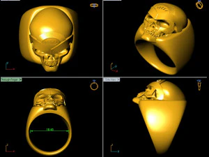 Skull Ring S12 3D Model