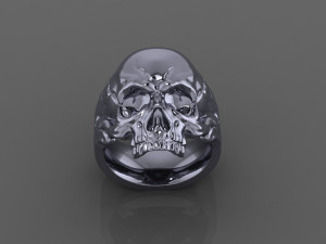 Skull Ring S09 Model 3D