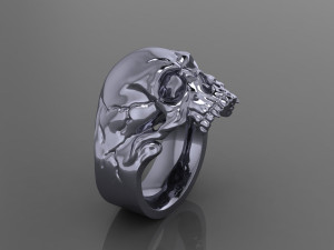 Skull Ring S09 Model 3D