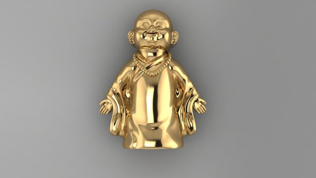 Baby Budha B07 3D 打印模型 .c4d .max .obj .3ds .fbx .stl .blend 