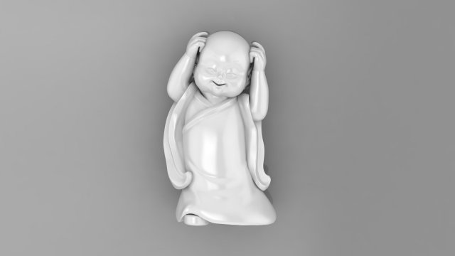 Baby Budha B08 3D Print Model .c4d .max .obj .3ds .fbx .stl .blend 