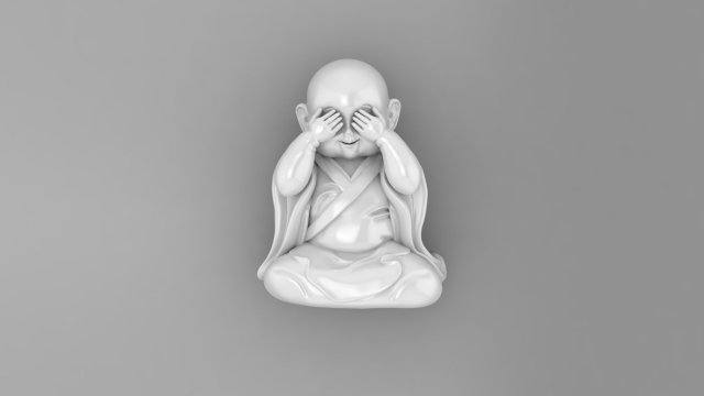Baby Budha B11 3Dプリントモデル .c4d .max .obj .3ds .fbx .stl .blend 