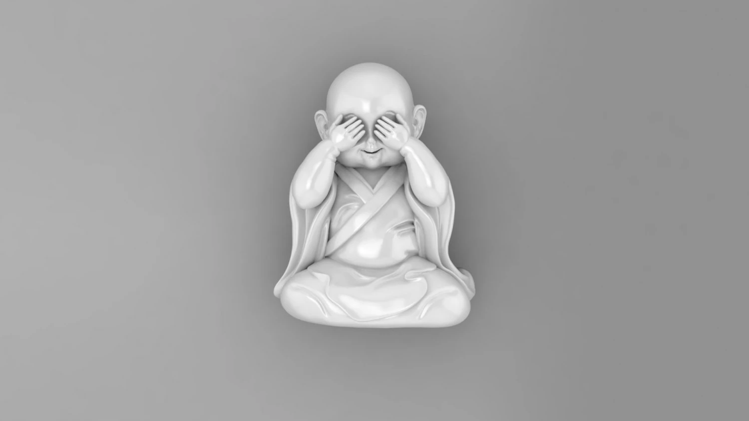Baby Budha B11 3D Print Model .c4d .max .obj .3ds .fbx .stl .blend