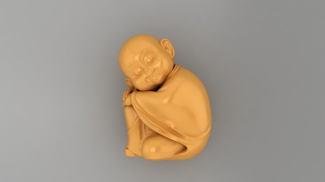Baby Budha B14 3D-printmodel .c4d .max .obj .3ds .fbx .stl .blend 