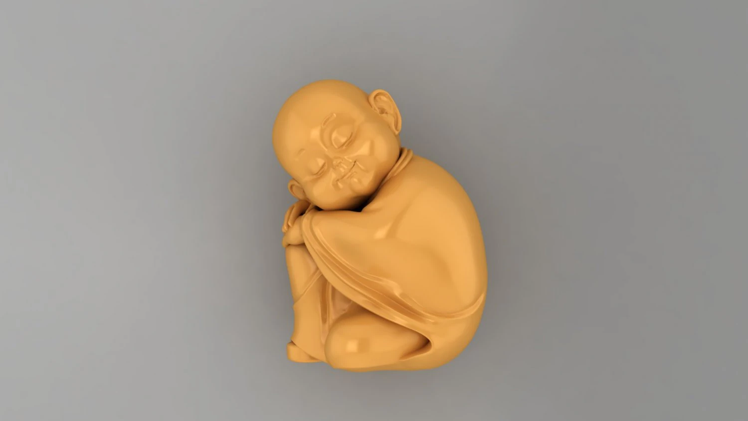 Baby Budha B14 3D Print Model .c4d .max .obj .3ds .fbx .stl .blend 