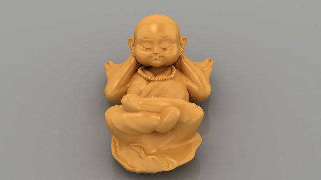 Baby Budha B15 3D Print Model .c4d .max .obj .3ds .fbx .stl .blend 