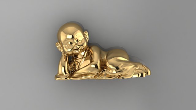 Baby Budha B16 3Dプリントモデル .c4d .max .obj .3ds .fbx .stl .blend 
