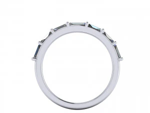 Three Stone Diamond Ring R2 3D Print Model
