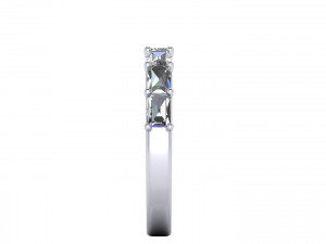 Three Stone Diamond Ring R2 Modello di stampa 3D