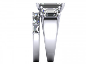 Three Stone Diamond Ring R2 Modello di stampa 3D