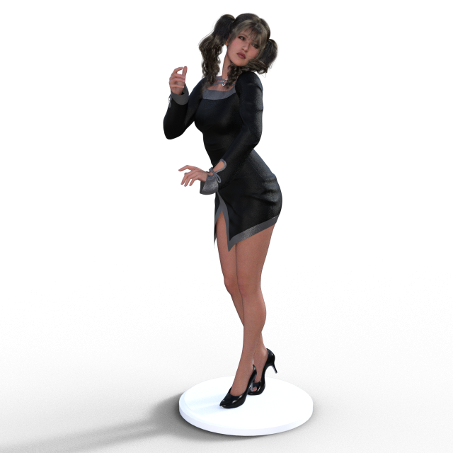 Lisa Sexy Girl Modèles 3D en vedette .c4d .max .obj .3ds .fbx .stl .blend 