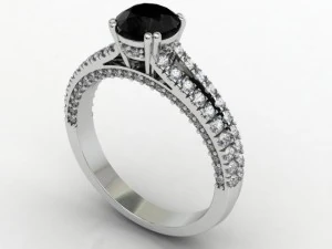 design dell'anello di diamanti ai3d Modello 3D