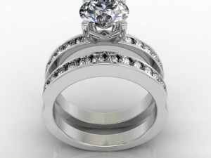 enchenment wedding band Modello 3D