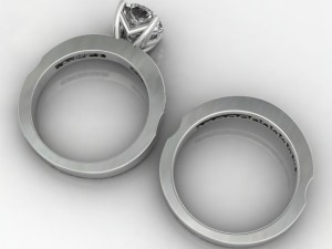 enchenment wedding band Modello 3D