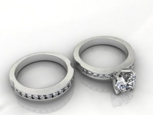 enchenment wedding band Modello 3D