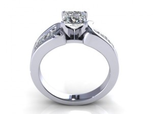 channel cute diamond ring 3D Model