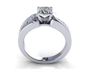 channel cute diamond ring 3D Model