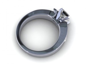 channel cute diamond ring 3D Model
