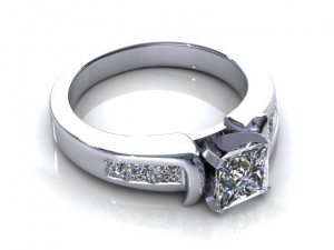 channel cute diamond ring 3D Model