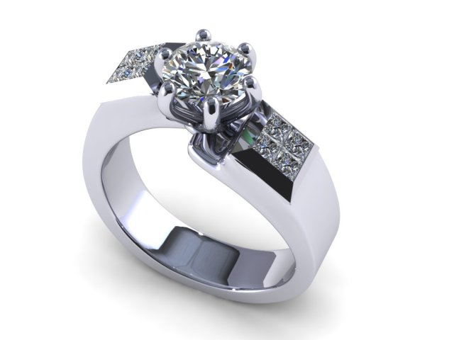 box diamond ring Model 3D .c4d .max .obj .3ds .fbx .stl .blend 