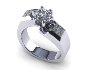 box diamond ring 3D Модель