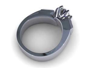 box diamond ring Model 3D