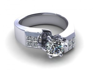 box diamond ring Model 3D