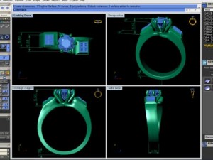 box diamond ring Model 3D