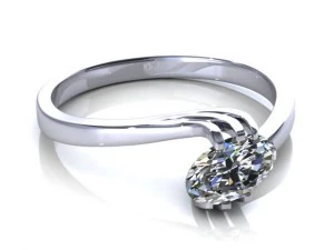 oval diamond twife ring 3D Model