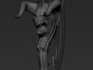 poleaxe horned wolf 3D 모델