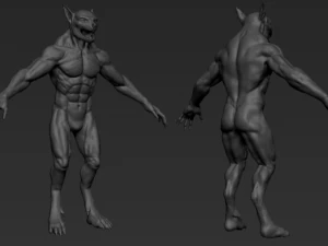 kurt adam heykeltıraş 3D Model