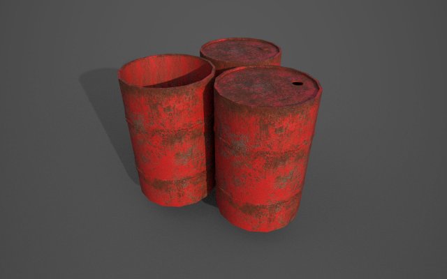 game-ready barrels 3D Модель .c4d .max .obj .3ds .fbx .stl .blend