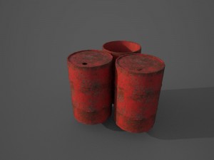 game-ready barrels 3D Модель