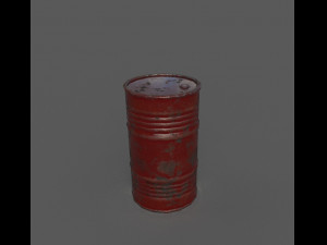 red barrel game ready Model 3D