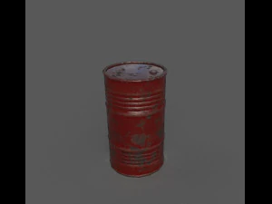 red barrel game ready 3D Model