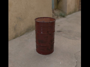 red barrel game ready Model 3D