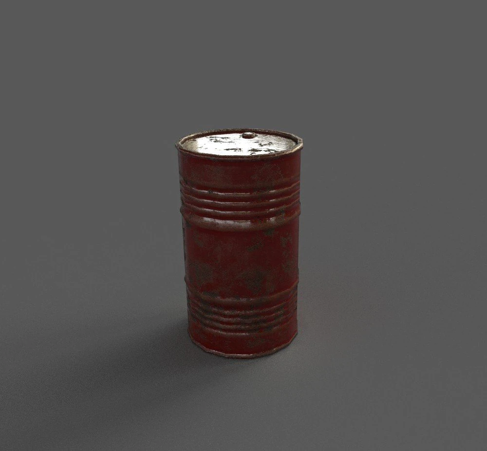 red barrel game ready 3D Model .c4d .max .obj .3ds .fbx .stl .blend