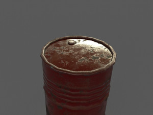 red barrel game ready Model 3D