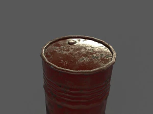 red barrel game ready 3D Model