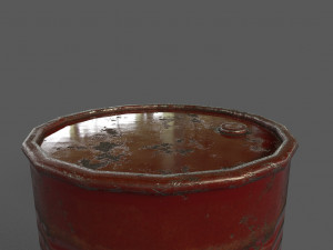 red barrel game ready Model 3D