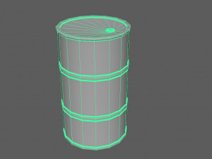 red barrel game ready Model 3D