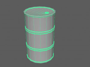 red barrel game ready 3D Model