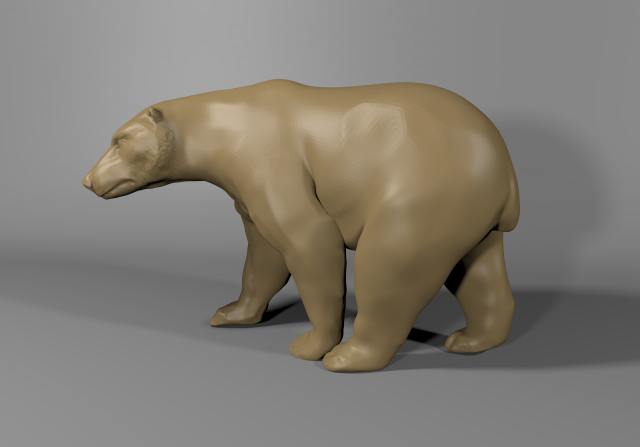 polar bear Model Cetak 3D .c4d .max .obj .3ds .fbx .stl .blend 