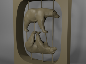polar bear Model Cetak 3D