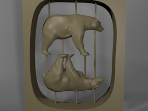 polar bear Model Cetak 3D