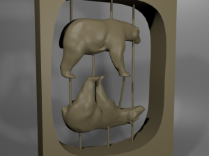 polar bear Model Cetak 3D