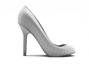 zara suede court shoe 3D Model